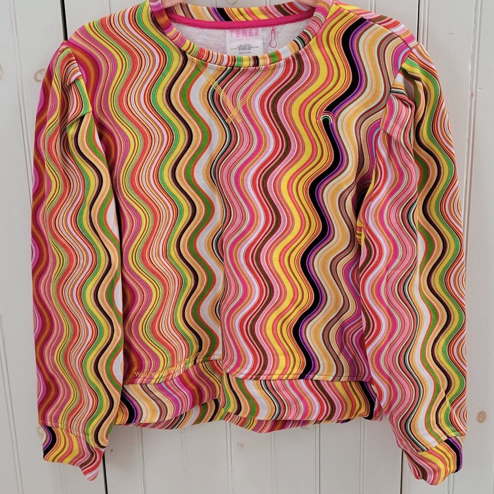 Terez Multicolor Wave Pattern Sweater